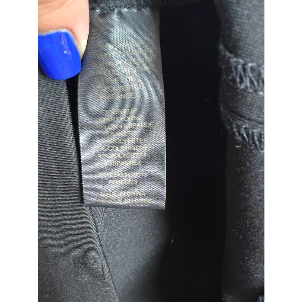 Cynthia Steffe Black Shift Dress with White Pointed Collar and Cuffs - Picture 8 of 8